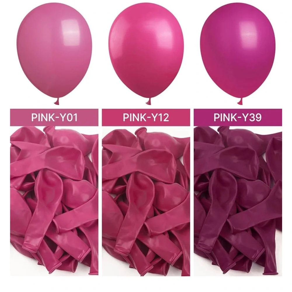 New PartyWoo Magenta Balloons, 85 pcs Hot Pink Balloons Different Sizes